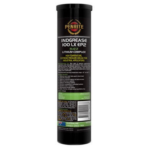 Penrite Indgrease 100LX EP2 450g cartridge - INDGR100LXEP200045 Car Service