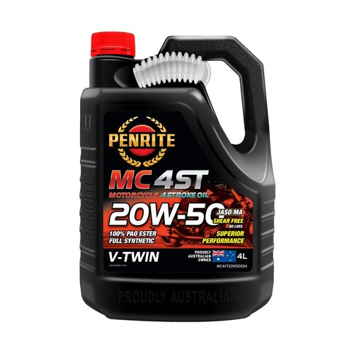 Penrite 4 Stroke V-Twin PAO and Ester 20W-50 Motorcycle Oil 4L - MC4VT20W50004