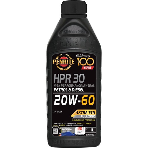 Penrite HPR 30 20W-60 Engine Oil 1L - HPR30001 Car Service Workshop Tool
