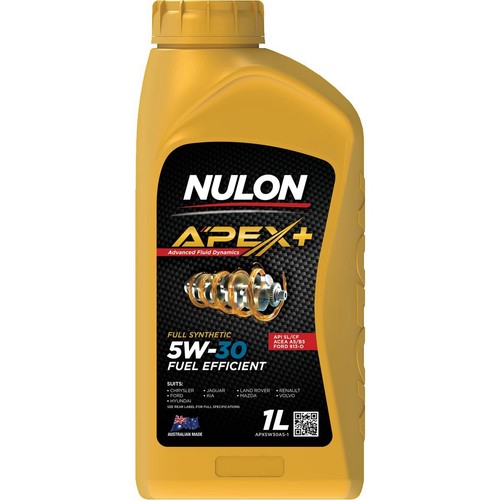 Nulon Apex+ Full Synthetic Fuel Efficient 5W-30 Engine Oil 1L - APX5W30A5-1 Auto