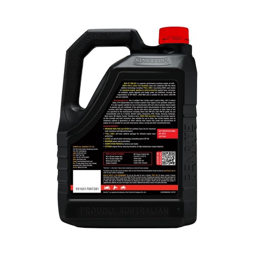 Penrite Motorcycle 4 Stroke PAO & Ester 10W-60 4L - MC410W60004 Car Service