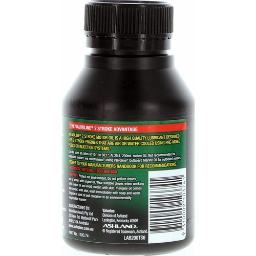 Valvoline HP 2 Stroke Oil 200mL - 1103.74 Car Service Workshop Tool