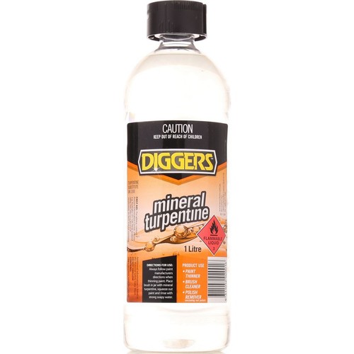 Diggers Mineral Turpentine 1Ltr - 16010-1DIG Car Service Workshop Tool