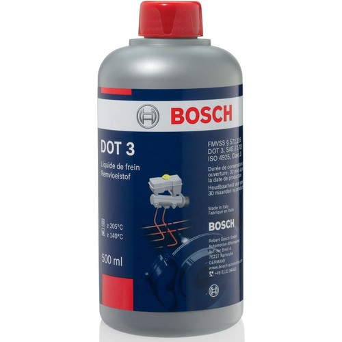 Bosch DOT 3 Brake Fluid 500ml - BF3-500ML Car Service Brake Parts Workshop Tool