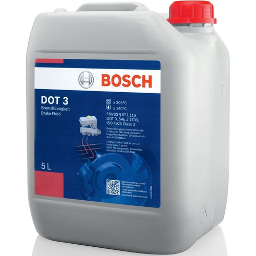 Bosch DOT 3 Brake Fluid 5L - BF3-5L Car Service Brake Parts Workshop Tool