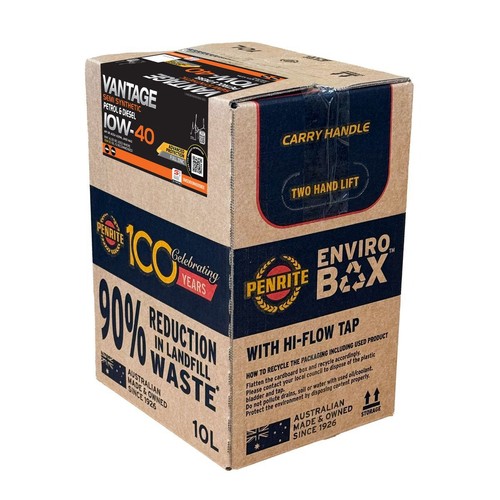 Penrite Vantage Semi Synthetic 10W-40 Engine Oil 10L Enviro Box - VANSEMI10W4001