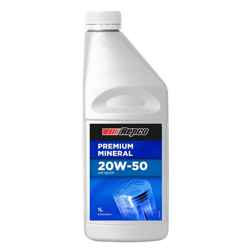 Repco Mineral 20W-50 Engine Oil 1L - R2050SN-1 Car Service Workshop Tool