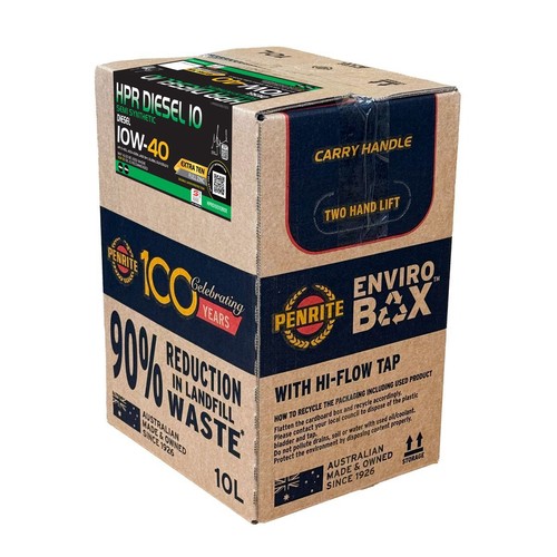 Penrite HPR Diesel 10 10W-40 Semi Synthetic Engine Oil 10L Enviro Box - HPRD1001
