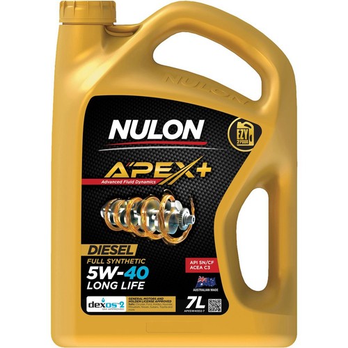 Nulon Apex+ Long Life Diesel 5W-40 Engine Oil 7L - APX5W40D2-7 Car Service