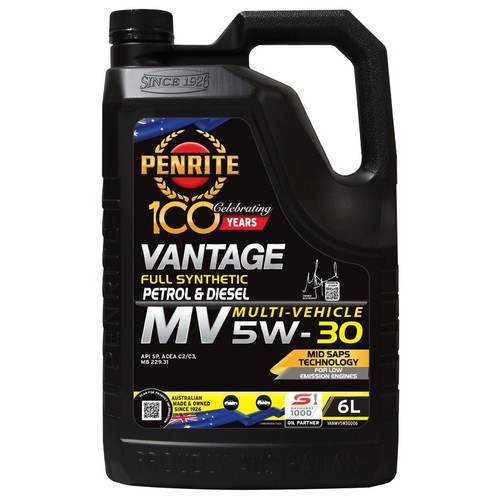 Penrite Vantage MV Full Synthetic 5W-30 Engine Oil 6L - VANMV5W30006 Car Service
