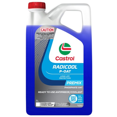 Castrol Radicool P-OAT Purple Coolant Premix 5L - 3431624 Car Service