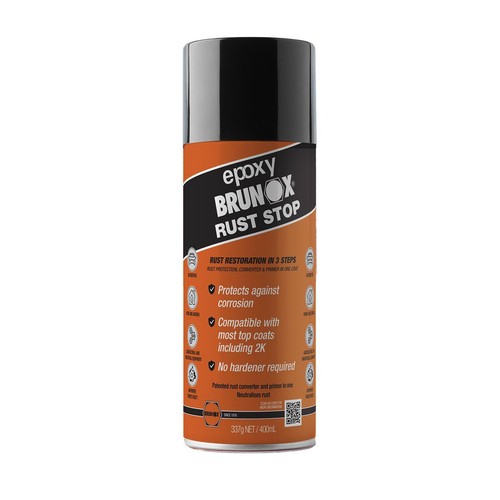 BRUNOX Rust Converter & Epoxy Primer 400ml Aerosol - BR040EP Car Service