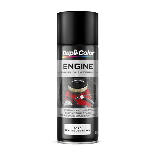 Dupli-Color Ceramic Engine Enamel Spray Paint Ford Semi Gloss Black 310g - DE163