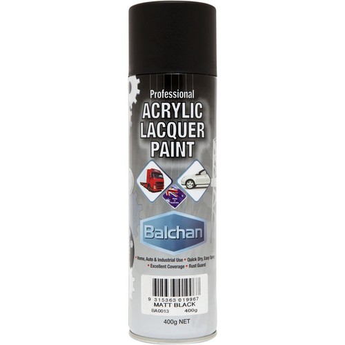 Balchan Acrylic Matt Black 400g - BACRYL013 Auto