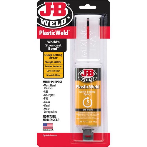 JB Weld PlasticWeld Epoxy Adhesive Syringe Mixer 25ml - 50132 Auto