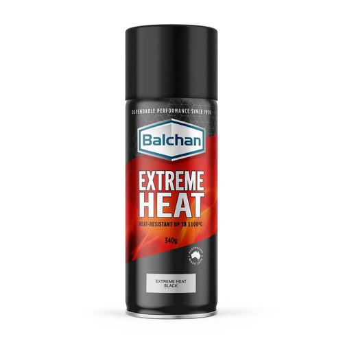 Balchan High Heat Black Spray Paint 340G - BAL101001 Auto