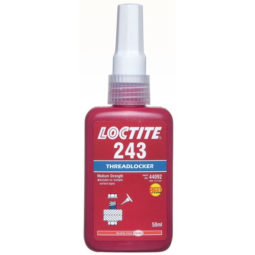 Loctite 243 Threadlocker Medium Strength Blue 50ml - 1311320 Door Hardware