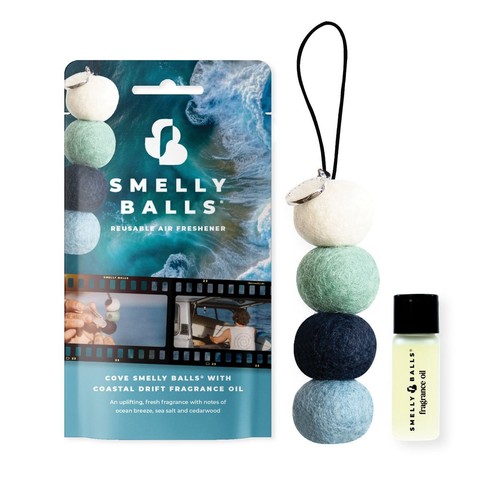 Smelly Balls Car Air Freshener Cove - Coastal Drift 5ml Set Pouch - ARSBSCVCD