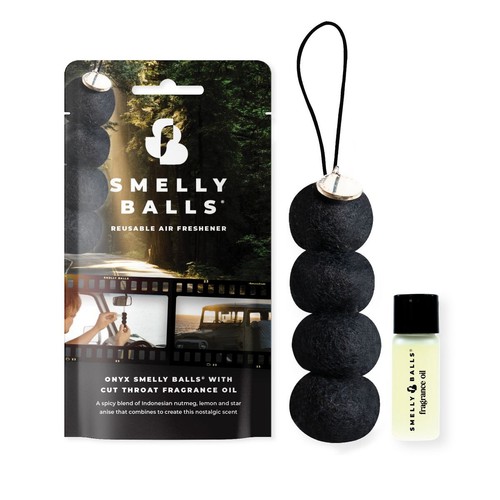 Smelly Balls Car Air Freshener Onyx - Cut Throat 5ml Set Pouch - ARSBSOXCT Auto