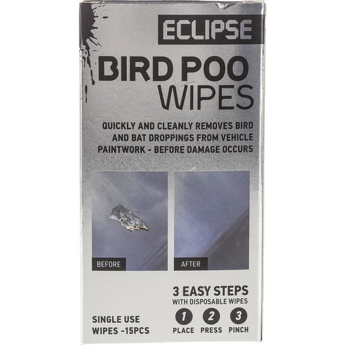 Eclipse Bird Poo Wipes 15pk - EBPW15 Hardware