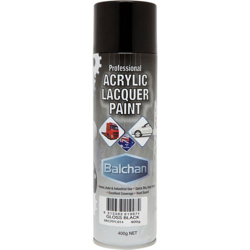 Balchan Acrylic Gloss Black 400g - BACRYL014 Auto