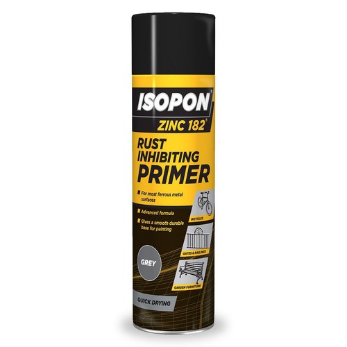 Isopon Zinc Rust Inhibiting Primer Aerosol 450ml - Z182/AL Car Wiring Adapter