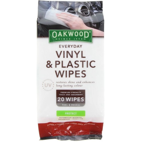 Oakwood UV Protect Vinyl & Plastic Wipes - OP147 Workshop Tool