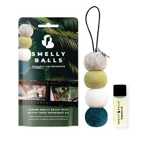 Smelly Balls Car Air Freshener Serene - Native Trees 5ml Set Pouch - ARSBSSRTV