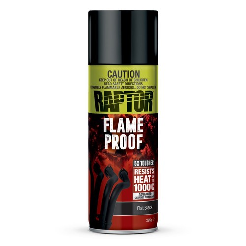 RAPTOR Flameproof Paint Flat Black 295G - RFLFB/AL Auto