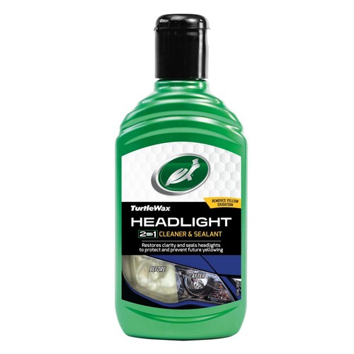 Turtle Wax 2 in 1 Headlight Restoration Cleaner & Sealant - 300ml - 104057 Auto