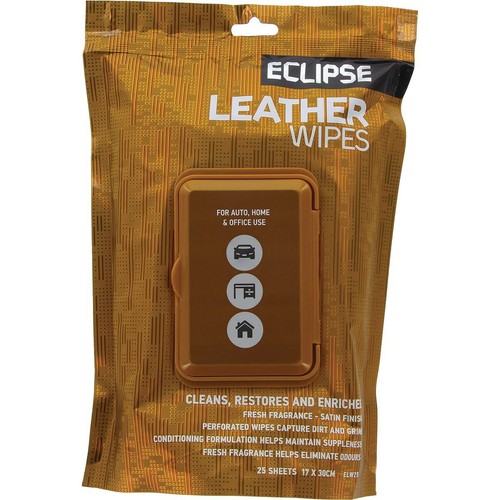 Eclipse Leather Wipes 25 Pack - ELW25 Car Interior Workshop Tool
