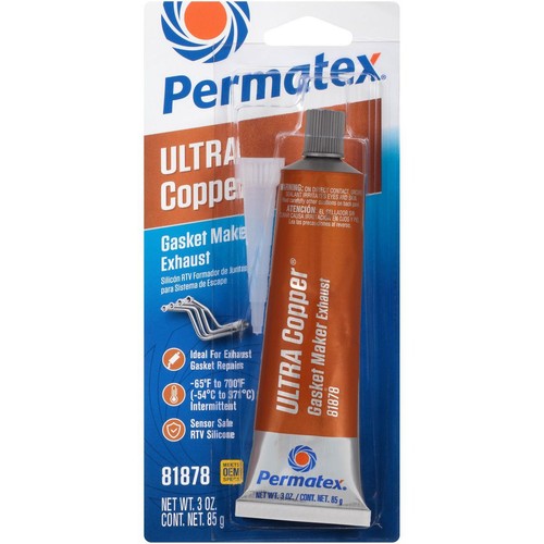 Permatex Ultra Copper Maximum Temperature RTV Silicone Gasket Maker 85g - PX8187