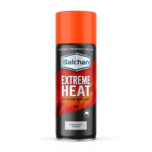 Balchan High Heat Orange Spray Paint 340g - BAL101006 Auto