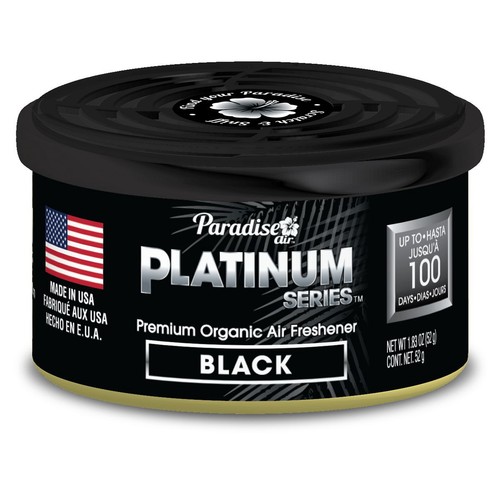 Paradise Air Platinum Series Organic Black Car Air Freshener - PL-12003PK144-Q