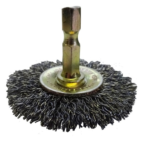 Josco Brush Wheel CR 100mm 6.3 Hex Shaft - JCW100 Workshop Tool