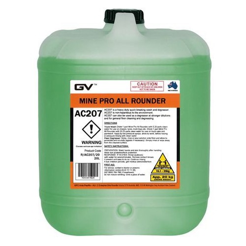 GV Mine Pro All Rounder Heavy Duty Truck Wash & Degreaser - 20L - R/AC207/20