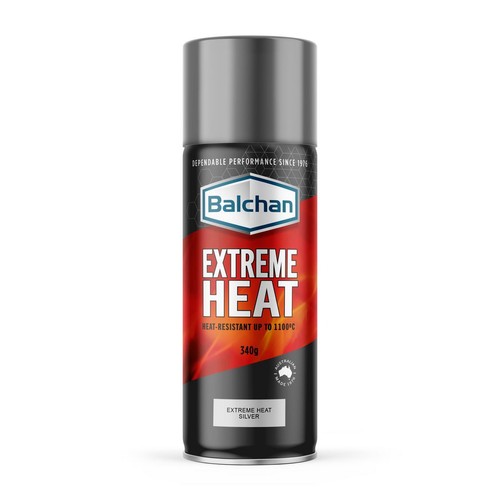 Balchan High Heat Silver Spray Paint 340g - BAL101004 Auto