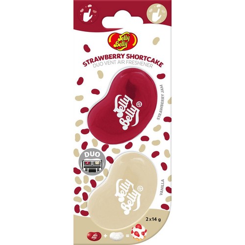 Jelly Belly Strawberry Shortcake Air Freshener Vent 2pk Auto