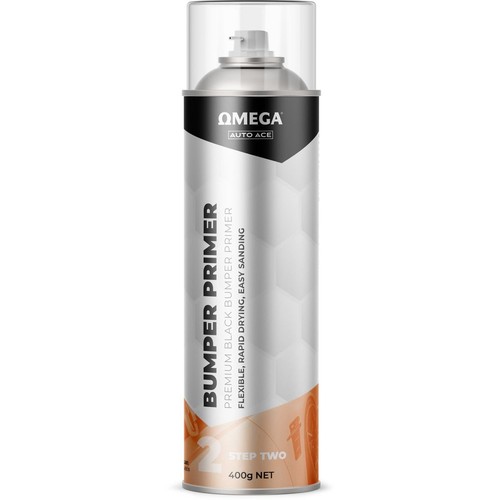 Omega Bumper Primer Black Spray 400g - AA-BPB400G Auto