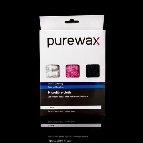 Purewax Edgeless Microfibre Cloth 3 Pack - MF1 4WD Brake Parts Workshop Tool