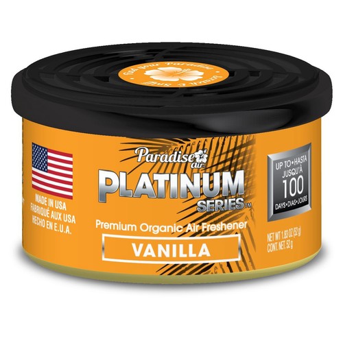 Paradise Air Platinum Series Organic Vanilla Car Air Freshener - PL-12004PK144-Q