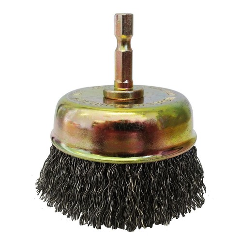 Josco Brush Cup CR 75mm 6.3 Hex Shaft - JCC75 Workshop Tool