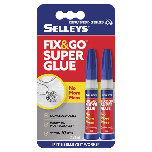 Selleys Fix & Go No More Mess Twin Pk 3ml - 103450 Auto