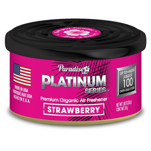 Paradise Air Platinum Series Organic Strawberry Car Air Freshener - PL-12002PK14