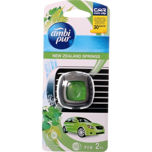 Ambi Pur Car Air Freshener - Vent Clip New Zealand Springs 2ml - 82307558 Auto