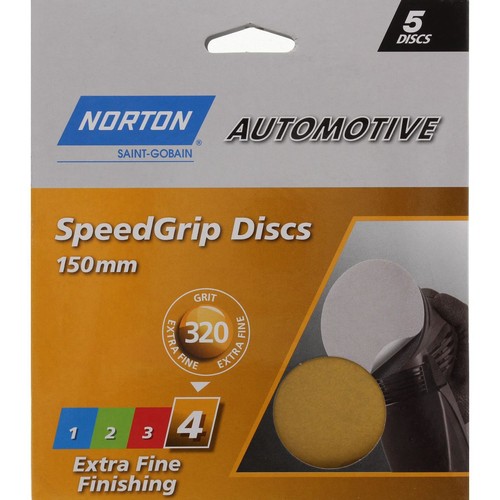 Norton Speedgrip Disc Step 4 5pk 150mm - 66623321783 Auto