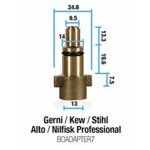 Bowden's Own Gerni Kew Stihl Nilfisk Snow Cannon Adapter - BOADAPTER7 Car Wiring