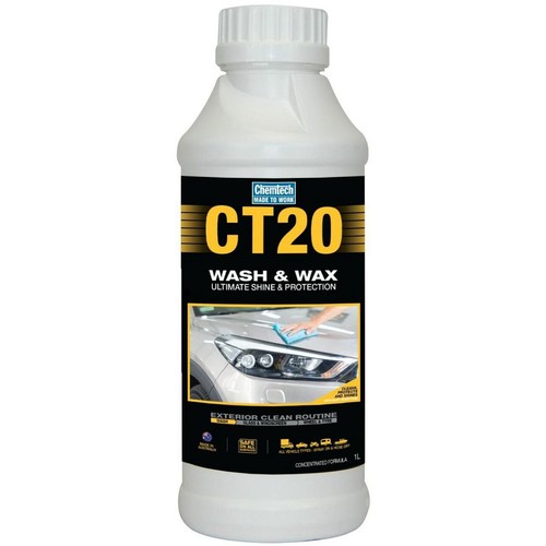 Chemtech CT20 Wash & Wax 1L - CT20-1L Car Interior Workshop Tool