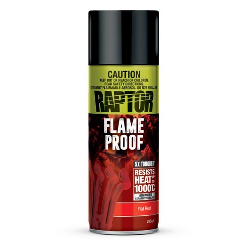 RAPTOR Flameproof Paint Flat Red 295G - RFLFR/AL Auto