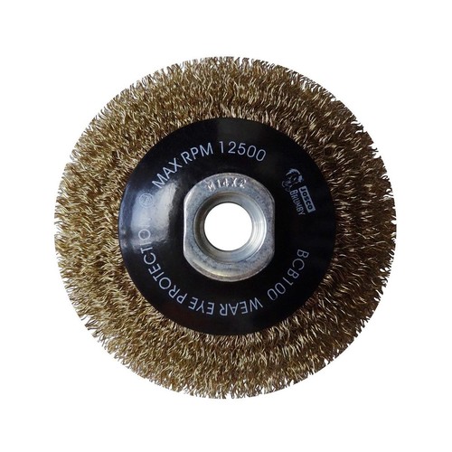 Josco Brush Bevel 100mm Multi Thread 0.30 Crimped Wire - BCB100 Workshop Tool